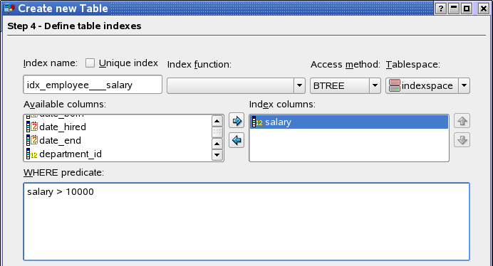 Partial Index