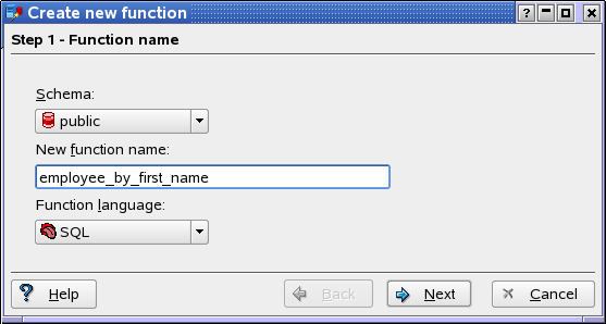 Function name