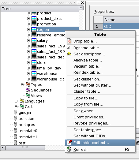 Opening datatable